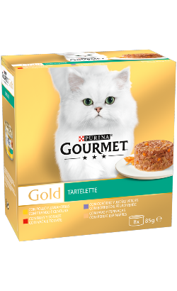 Ração húmida para Gatos Gourmet Gold Tartelette Multipack 8 | Wet (Lata) | 8 x 85 g
