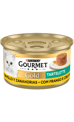 Ração húmida para Gatos Gourmet Gold Tartelette de Frango com Cenouras | Wet (Lata) | 24 x 85 g