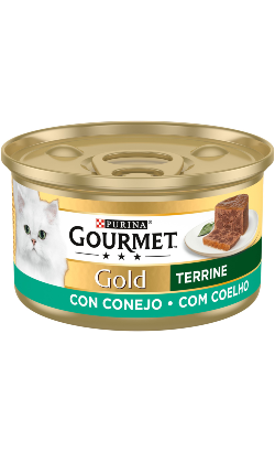 Ração húmida para Gatos Gourmet Gold Terrine de Coelho | Wet (Lata) | 24 x 85 g