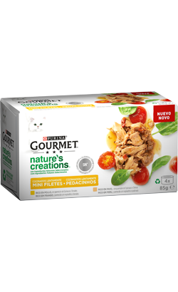 Ração húmida para Gatos Gourmet Natures Creations Multipack Frango e Peru | Wet (Lata) | 4 x 85 g