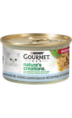 Ração húmida para Gatos Gourmet Natures Creations de Peixe do Oceano| Wet (Lata) | 24 x 85 g