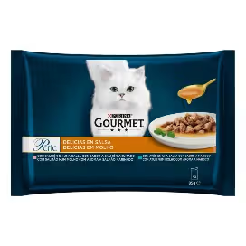 Gourmet Perle Delicias en Salsa Gato Adulto y Sénior Pescados - Comida húmeda para gato