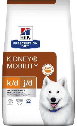 Ração Veterinária para Cão Hills Prescription Diet Canine Kidney + Mobility k/d + J/d | 12 kg