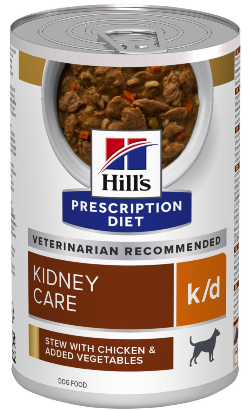 Ração Veterinária húmida para Cão Hills Prescription Diet Canine k/d Stew Chicken & Vegetables | Wet (Lata) | 6 x 354 gr