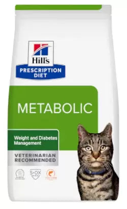 Hills Prescription Diet Metabolic Gato Adulto Salmón - Pienso seco para gato con sobrepeso y diabetes