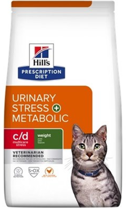 Ração Veterinária para Gatos Hills Prescription Diet Feline c/d Urinary Stress + Metabolic Chicken | 3 kg