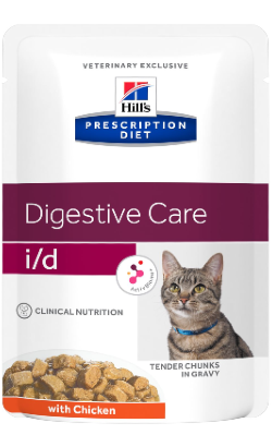 Ração Veterinária húmida Hills Prescription Diet Feline i/d | Wet (Saqueta) | Cx c/ 12 saquetas 85 g