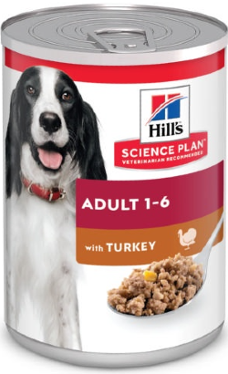 Ração húmida para Cão Hills Science Plan Dog Adult Turkey | Wet (Lata) | 12 x 370 g