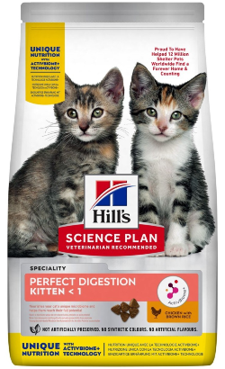 Ração para Gatos Hills Science Plan Kitten Perfect Digestion with Chicken | 1,5 kg