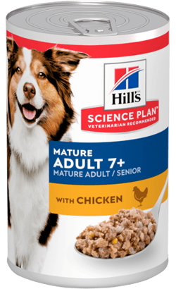 Ração húmida para Cão Hills Science Plan Dog Mature Adult 7+ with Chicken | Wet (Lata) | 12 x 370 g