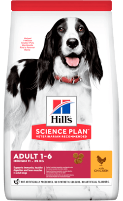 Ração para Cão Hills Science Plan Dog Medium Adult with Chicken | 2,5 kg