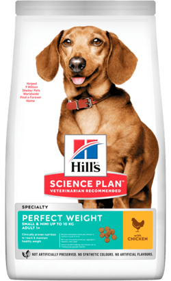 Ração para Cão Hills Science Plan Dog Perfect Weight Small & Mini Adult with Chicken | 1,5 kg