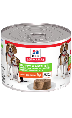 Ração húmida para Cão Hills Science Plan Puppy & Mother Mousse Chicken | Wet (Lata) | 12 x 200 g