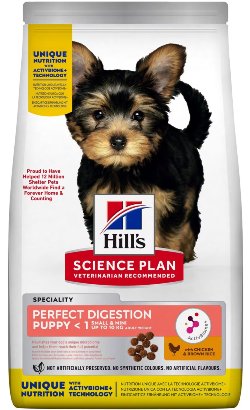 Ração para Cão Hills Science Plan Perfect Digestion Small & Mini Puppy with Chicken | 3 kg