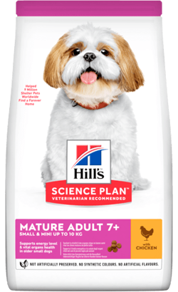 Ração para Cão Hills Science Plan Dog Small & Mini Mature Adult 7+ with Chicken | 3 kg