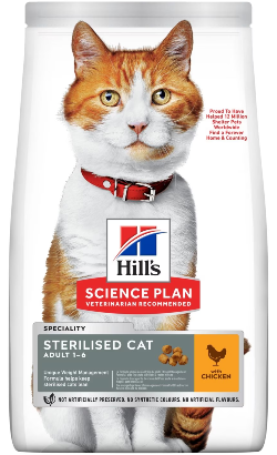 Ração para Gatos Hills Science Plan Sterilised Cat Adult with Chicken | 7 kg