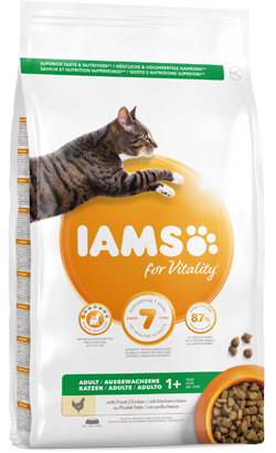 Ração para Gatos Iams for Vitality Adult Cat Food with Fresh Chicken | 10 kg