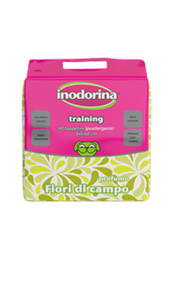 Inodorina Training Tapetes Higiénicos Flores do Campo para cão | 60 cm x 90 cm - 10 Tapetes
