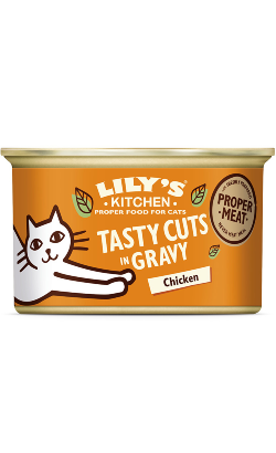 Ração húmida para Gatos Lilys Kitchen Cat Tasty Cuts Adult Chicken in Gravy | Wet (Lata) | 12 x 85 g