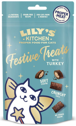 Lilys Kitchen Cat Festive Turkey Treats Natal 2024 | 60 g