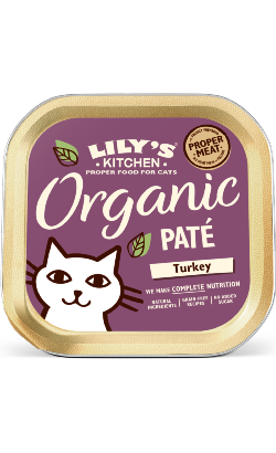 Ração húmida para Gatos Lilys Kitchen Cat Adult Organic Paté Turkey | Wet (Terrina) | 19 x 85 g