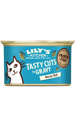 Ração húmida para Gatos Lilys Kitchen Cat Tasty Cuts Ocean Fish in Gravy | Wet (Lata) | 24 x 85 g
