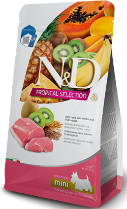 Ração para Cão N&D Tropical Selection Dog Pork Adult Mini | 1,5 kg
