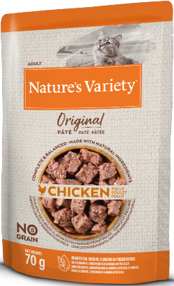 Ração húmida para Gatos Natures Variety Cat Original No Grain Frango Paté | Wet (Saqueta) | 12 x 70 g