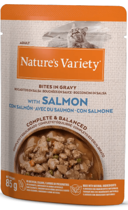 Ração húmida para Gatos Natures Variety Cat Pedaços em Molho Salmão | Wet (Saqueta) | 22 x 85 g