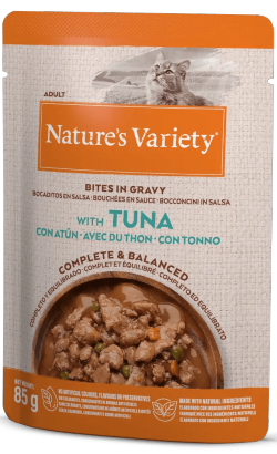 Ração húmida para Gatos Natures Variety Cat Pedaços em Molho Atum | Wet (Saqueta) | 22 x 85 g