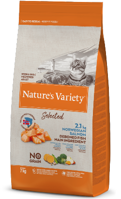 Ração para Gatos Natures Variety Cat No Grain Sterilized Salmão da Noruega | 1,25 kg