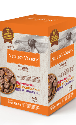 Ração húmida para Cão Natures Variety Dog Original No Grain Mini Paté Multipack | Wet (Saqueta) | 4 x 150 g