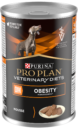 Ração Veterinária húmida para Cão PPVD Canine OM - Obesity Management | Wet (Lata) | 12 x 400 g