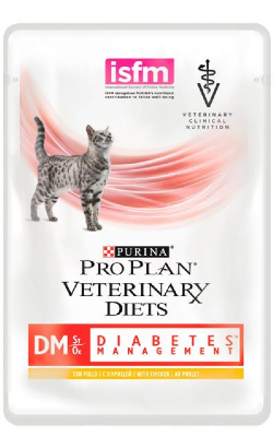 Ração Veterinária húmida PPVD Feline DM - Diabetes Management | Wet (Saqueta) | Caixa 10 Saquetas 85 g