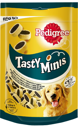 Biscoitos para cão Pedigree Dog Snack Tasty Minis Cheesy Bites | 5 x 140 g