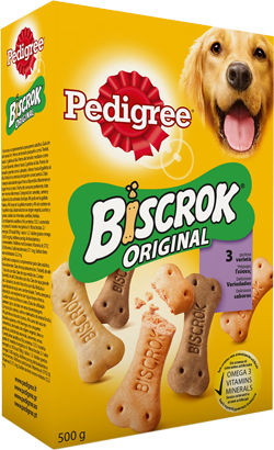 Biscoitos para cão Pedigree Snack Biscrok Original | 12 x 500 g