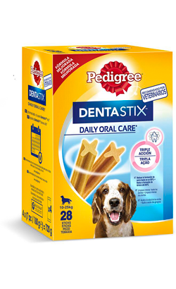 Biscoitos para cão Pedigree Snack Dentastix Médio Multipack | Caixa de 28 Unidades