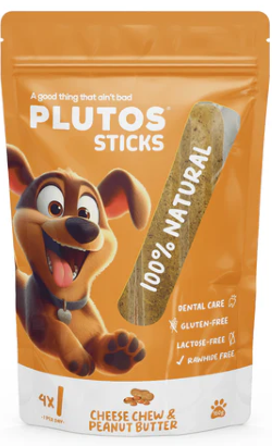 Plutos Sticks Queijo & Manteiga de Amendoim	 | 4 sticks