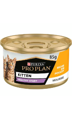 Ração húmida para Gatos Pro Plan Cat Kitten Mousse With Chicken | Wet (Lata) | 24 x 85 g
