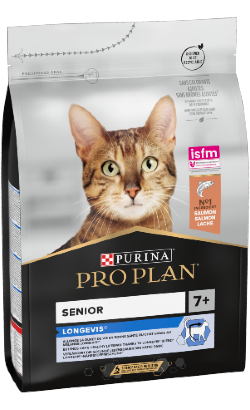 Ração para Gatos Pro Plan Cat Longevis Original Senior Adult 7+ Salmon | 3 kg