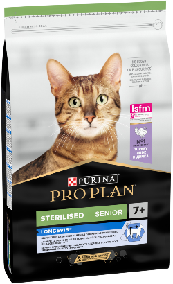 Ração para Gatos Pro Plan Cat Longevis Sterilised Adult 7+ Turkey & Rice | 10 kg