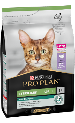 Ração para Gatos Pro Plan Cat Renal Plus Sterilised Adult Turkey & Rice | 3 kg