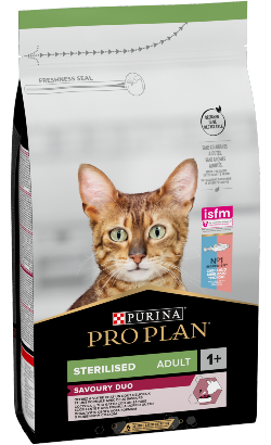 Ração para Gatos Pro Plan Cat Savoury Duo Sterilised Adult CodFish & Trout | 1,5 kg