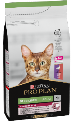 Ração para Gatos Pro Plan Cat Savoury Duo Sterilised Adult Duck & Liver | 1,5 kg