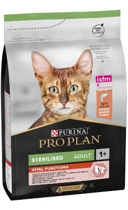Ração para Gatos Pro Plan Cat Vital Functions Sterilised Salmon | 3 Kg