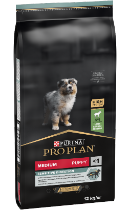 Ração para Cão Pro Plan Dog Medium Puppy Sensitive Digestion Lamb | 12 kg