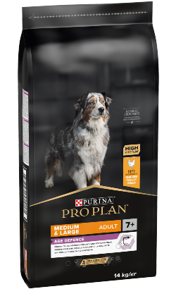 Ração para Cão Pro Plan Dog Age Defense Medium & Large Adult 7+ Chicken | 14 Kg