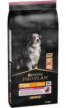 Ração para Cão Pro Plan Dog Sensitive Skin Medium & Large Adult 7+ Salmon | 14 Kg