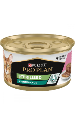 Ração húmida para Gatos Pro Plan Cat Sterilised Maintenance Tuna & Salmon Terrine| Wet (Lata) | 24 x 85 g