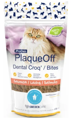 Proden PlaqueOff Dental Croq Bites Salmão | 60 gr